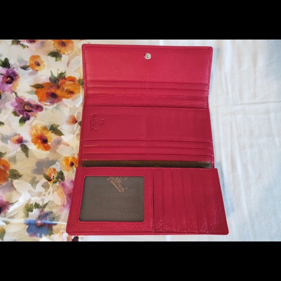 NWT Genuine Leather Red Long Wallet with Box and Dust Bag - Picture 16 of 17